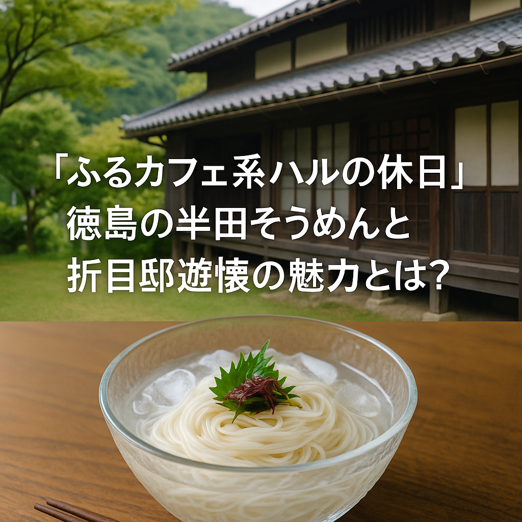 「ふるカフェ系ハルの休日」徳島の半田そうめんと折目邸遊懐の魅力とは？絶品グルメと歴史ある宿泊施設に迫る！