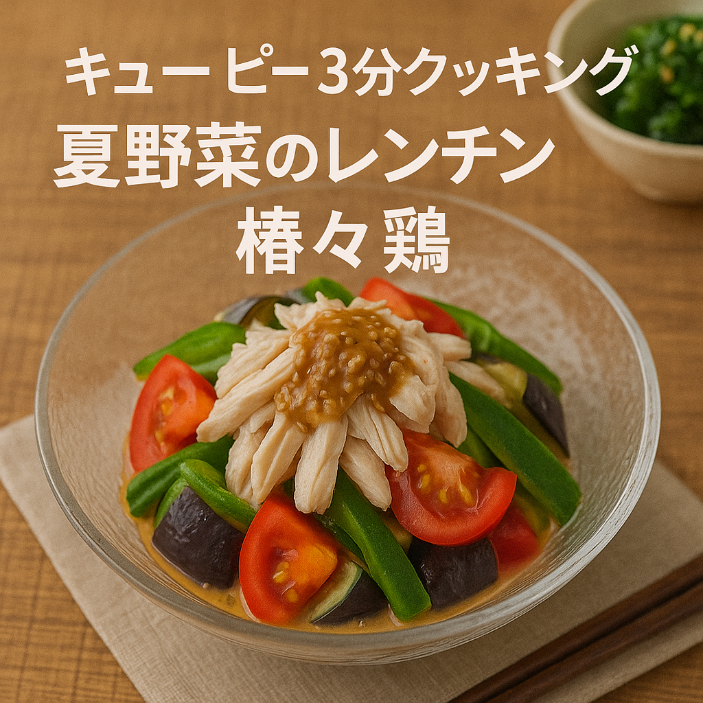 キューピー3分クッキング 夏野菜のレンチン棒々鶏 レシピと作り方!簡単時短で絶品?