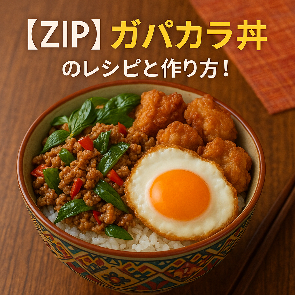 【ZIP】ガパカラ丼のレシピと作り方!簡単アレンジで絶品丼ぶりに?