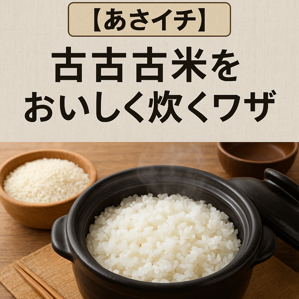 【あさイチ】古古古米をおいしく炊く方法とは?驚きの裏ワザを徹底解説!